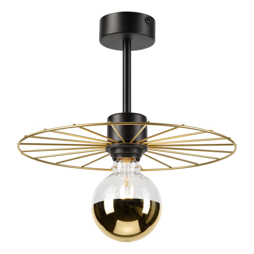 Candeeiro suspenso MONTANA 1xE27/15W/230V diâmetro 30 cm dourado/preto