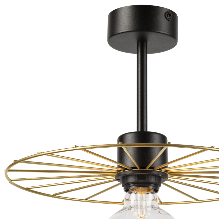 Candeeiro suspenso MONTANA 1xE27/15W/230V diâmetro 30 cm dourado/preto