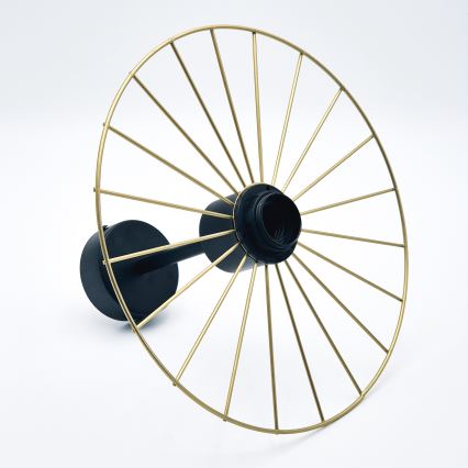 Candeeiro suspenso MONTANA 1xE27/15W/230V diâmetro 30 cm dourado/preto
