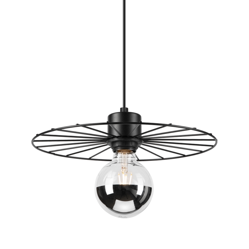 Candeeiro suspenso MONTANA 1xE27/15W/230V diâmetro 30 cm preto
