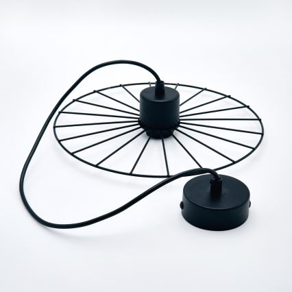 Candeeiro suspenso MONTANA 1xE27/15W/230V diâmetro 30 cm preto