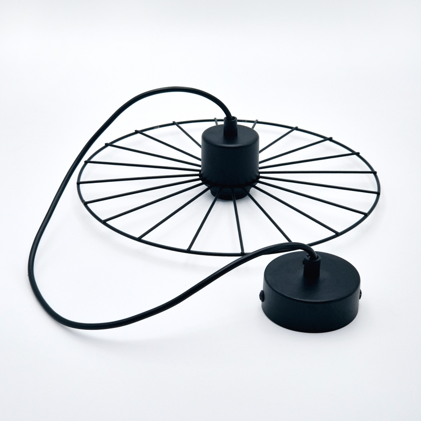 Candeeiro suspenso MONTANA 1xE27/15W/230V diâmetro 30 cm preto