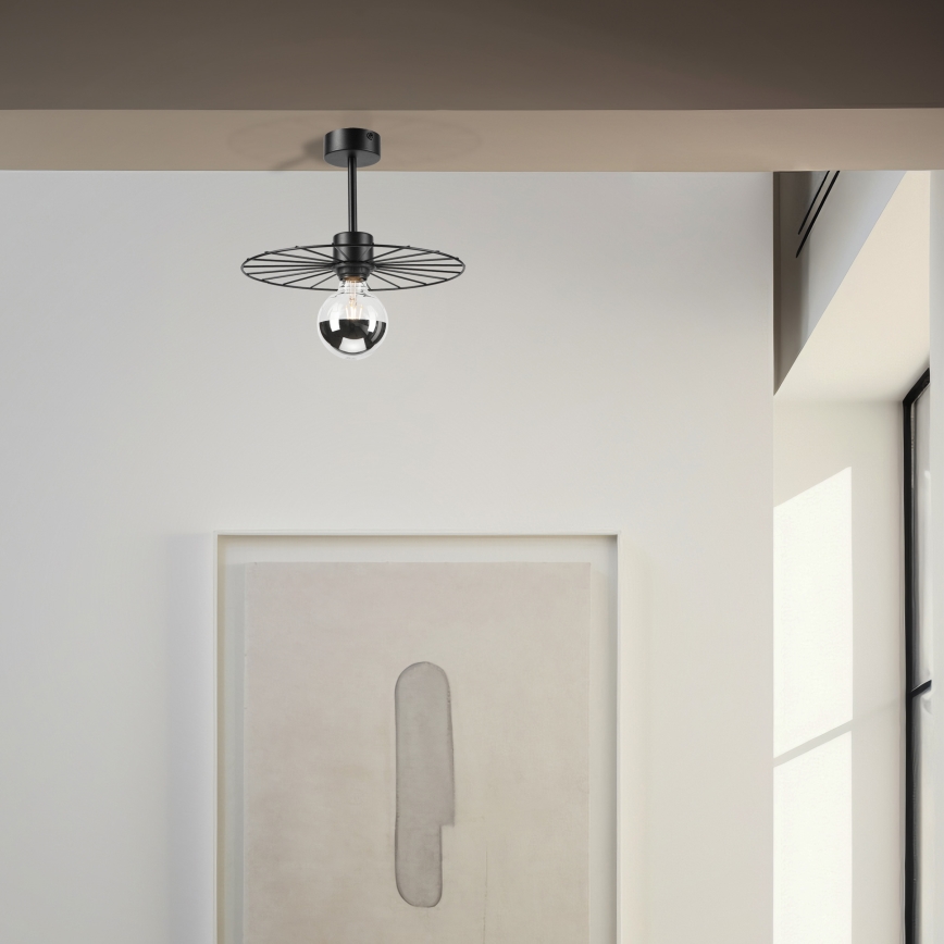 Candeeiro suspenso MONTANA 1xE27/15W/230V diâmetro 30 cm preto