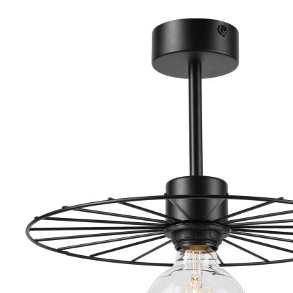 Candeeiro suspenso MONTANA 1xE27/15W/230V diâmetro 30 cm preto