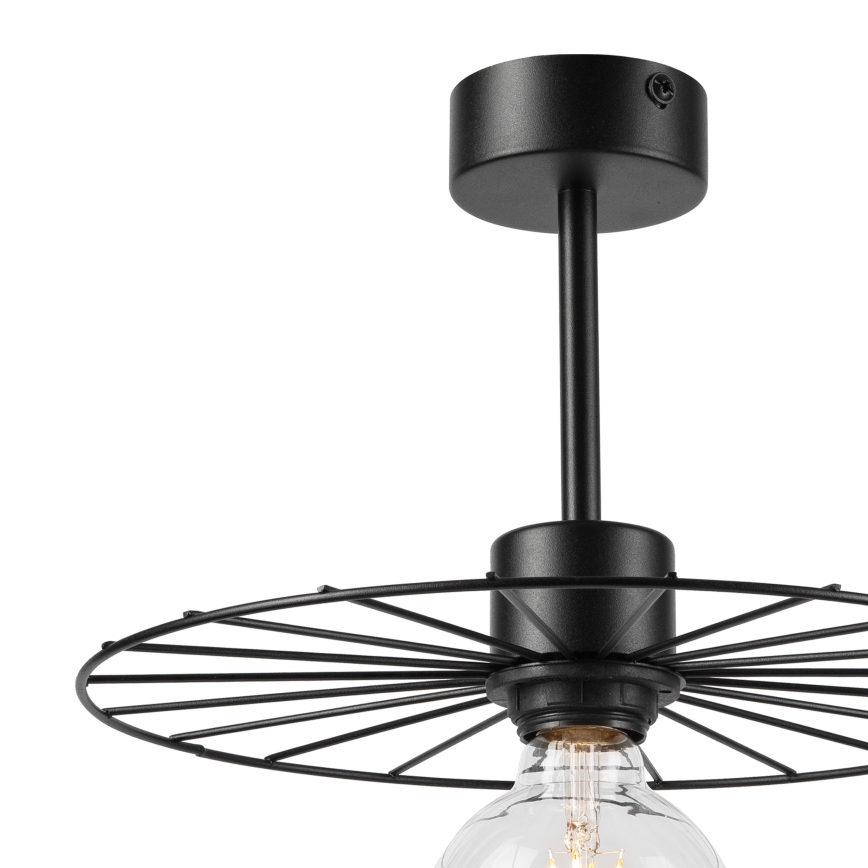 Candeeiro suspenso MONTANA 1xE27/15W/230V diâmetro 30 cm preto