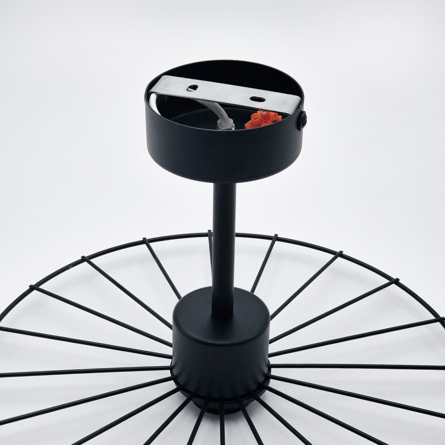 Candeeiro suspenso MONTANA 1xE27/15W/230V diâmetro 30 cm preto