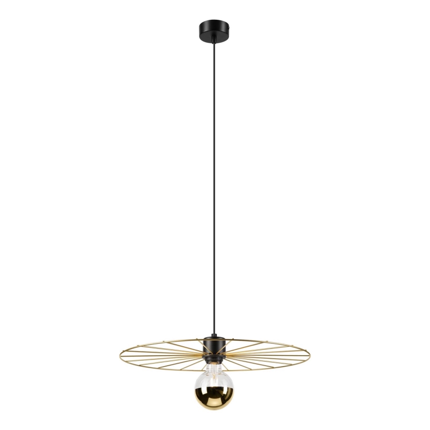 Candeeiro suspenso MONTANA 1xE27/15W/230V diâmetro 45 cm dourado/preto
