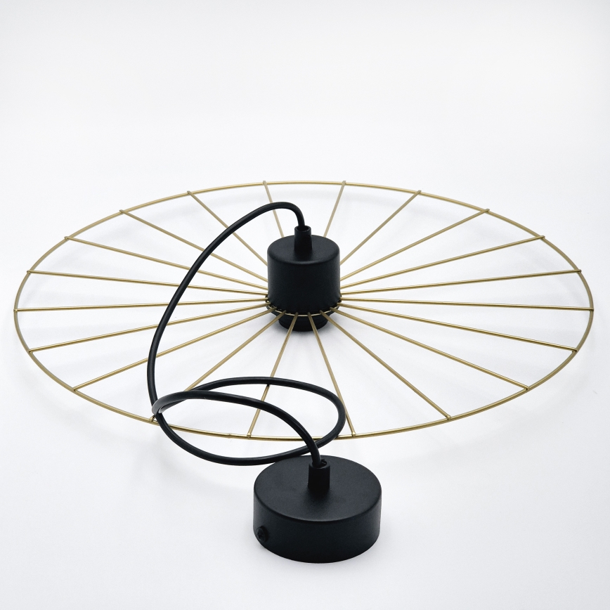 Candeeiro suspenso MONTANA 1xE27/15W/230V diâmetro 45 cm dourado/preto