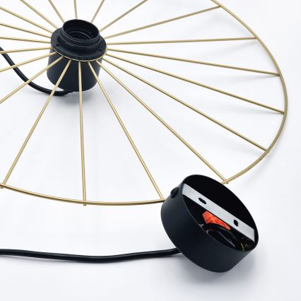Candeeiro suspenso MONTANA 1xE27/15W/230V diâmetro 45 cm dourado/preto