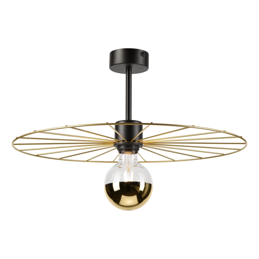 Candeeiro suspenso MONTANA 1xE27/15W/230V diâmetro 45 cm dourado/preto