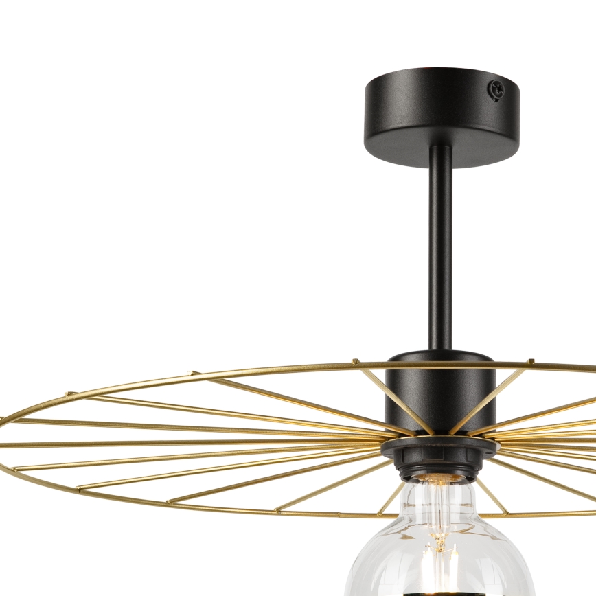 Candeeiro suspenso MONTANA 1xE27/15W/230V diâmetro 45 cm dourado/preto