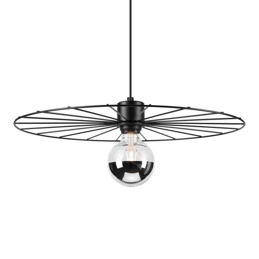 Candeeiro suspenso MONTANA 1xE27/15W/230V diâmetro 45 cm preto