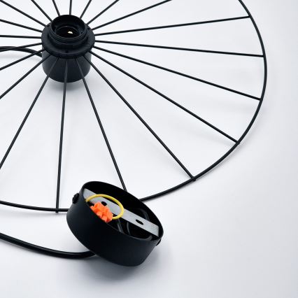 Candeeiro suspenso MONTANA 1xE27/15W/230V diâmetro 45 cm preto