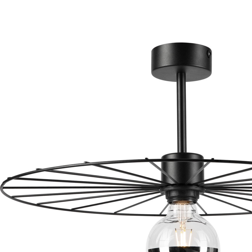 Candeeiro suspenso MONTANA 1xE27/15W/230V diâmetro 45 cm preto