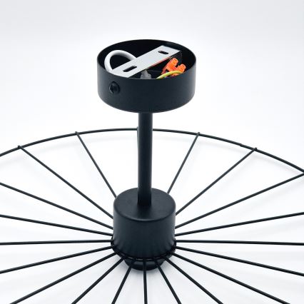 Candeeiro suspenso MONTANA 1xE27/15W/230V diâmetro 45 cm preto