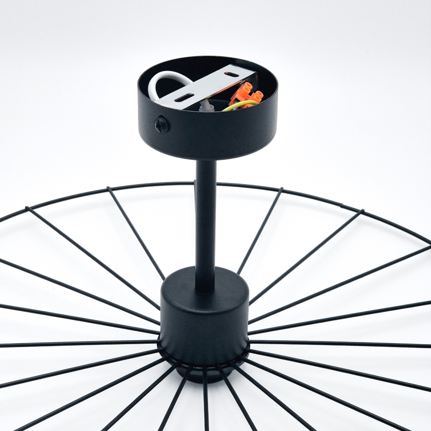 Candeeiro suspenso MONTANA 1xE27/15W/230V diâmetro 45 cm preto