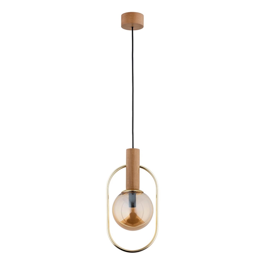 Candeeiro suspenso MUFI 1xE14/10W/230V dourado/bege