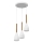 Candeeiro suspenso MUZA NEW 3xE27/60W/230V faia/branco