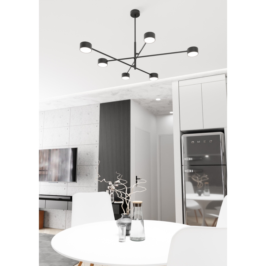 Candeeiro suspenso NATSU 6xGX53/12W/230V preto