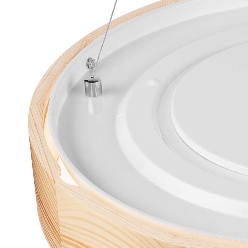 Candeeiro suspenso NATURAL 3xE27/60W/230V ø 47 cm pinho
