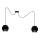 Candeeiro suspenso NESS 2xE27/60W/230V aranha preto