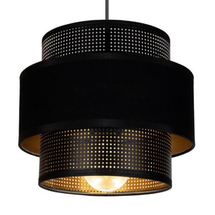 Candeeiro suspenso NESS 2xE27/60W/230V aranha preto