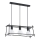 Candeeiro suspenso NETI 3xE27/15W/230V preto
