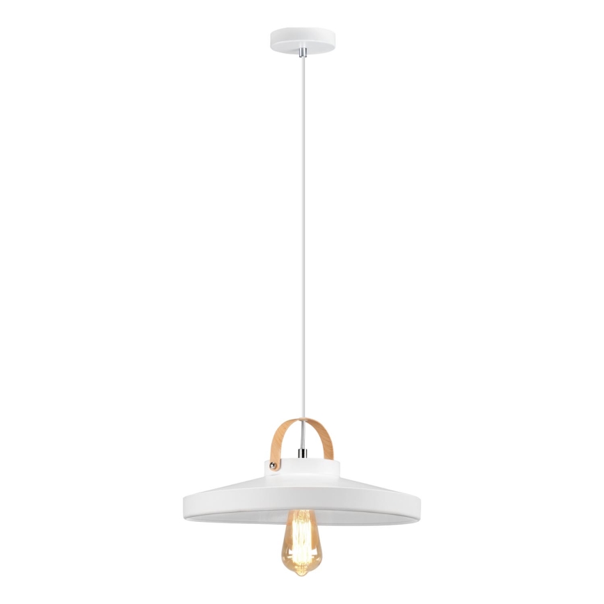 Candeeiro suspenso NEXT 1xE27/60W/230V branco