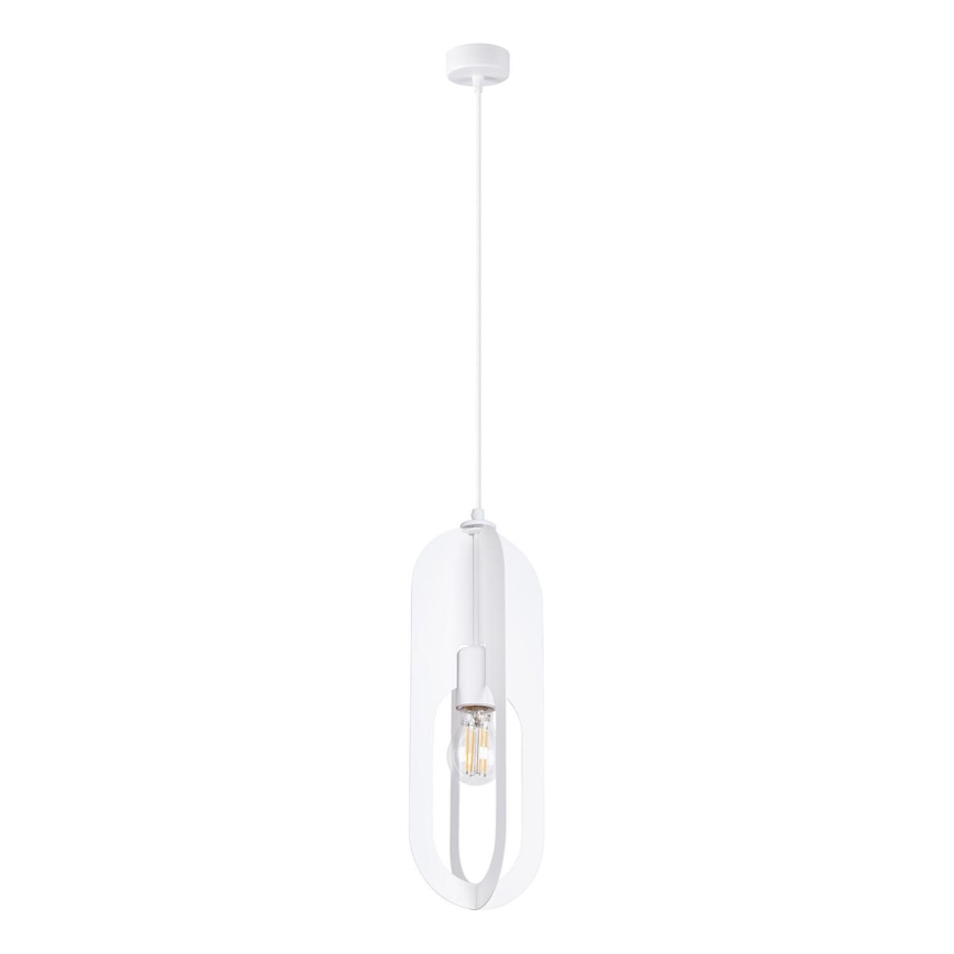 Candeeiro suspenso NICUS 1xE27/15W/230V branco