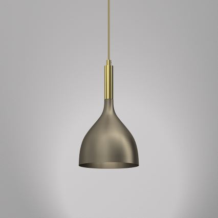 Candeeiro suspenso NOAK 1xE27/15W/230V latão/dourado