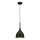 Candeeiro suspenso NOAK 1xE27/15W/230V preto/dourado