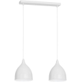 Candeeiro suspenso NOAK 2xE27/15W/230V branco