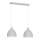 Candeeiro suspenso NOAK 2xE27/15W/230V cinzento