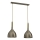Candeeiro suspenso NOAK 2xE27/15W/230V latão/dourado