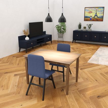 Candeeiro suspenso NOAK 2xE27/15W/230V preto/cromado brilhante