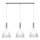 Candeeiro suspenso NOAK 3xE27/15W/230V branco/cromado brilhante