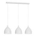 Candeeiro suspenso NOAK 3xE27/15W/230V cinzento