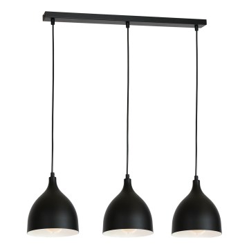 Candeeiro suspenso NOAK 3xE27/15W/230V preto