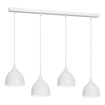 Candeeiro suspenso NOAK 4xE27/15W/230V cinzento