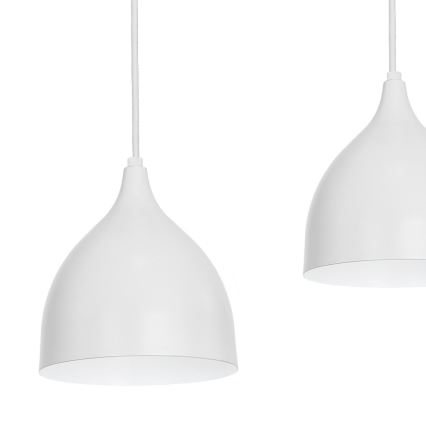Candeeiro suspenso NOAK 4xE27/15W/230V cinzento