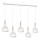 Candeeiro suspenso NOAK 5xE27/15W/230V branco/faia