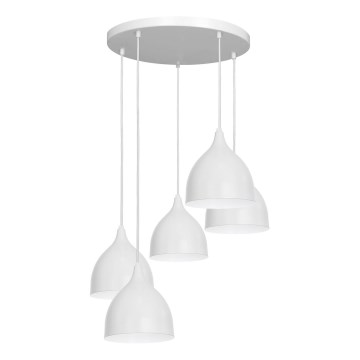 Candeeiro suspenso NOAK 5xE27/15W/230V cinzento