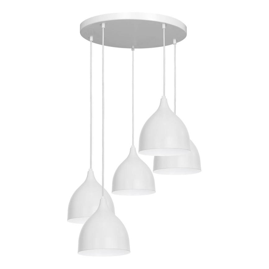 Candeeiro suspenso NOAK 5xE27/15W/230V cinzento