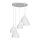 Candeeiro suspenso NOAK 5xE27/15W/230V cinzento