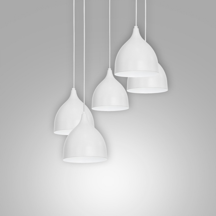 Candeeiro suspenso NOAK 5xE27/15W/230V cinzento