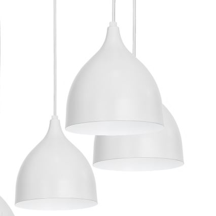 Candeeiro suspenso NOAK 5xE27/15W/230V cinzento