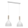 Candeeiro suspenso NOAK WOOD 2xE27/15W/230V branco/faia