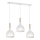 Candeeiro suspenso NOAK WOOD 3xE27/15W/230V branco/faia