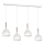 Candeeiro suspenso NOAK WOOD 4xE27/15W/230V branco/faia