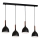 Candeeiro suspenso NOAK WOOD 4xE27/15W/230V preto/faia
